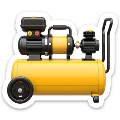 pancake air compressor cart, yellow color sticker