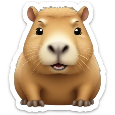 Cute little Chubby Capybara sticker