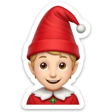 Make an emoji of elf on the shelf  sticker