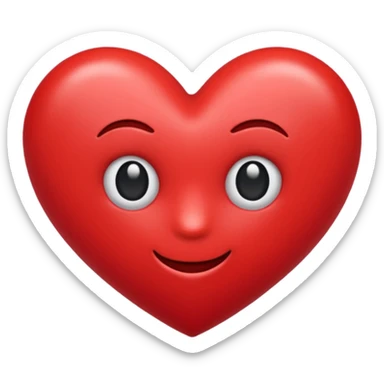 Un emoji cœur sticker