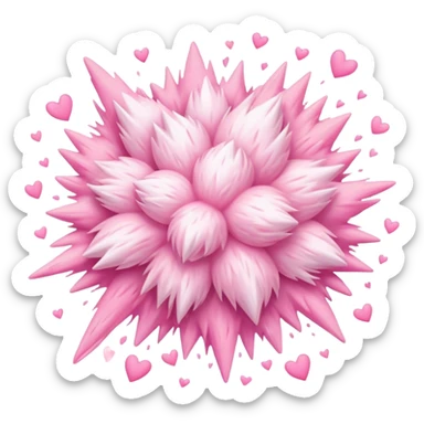 Pastel pink love explosion sticker