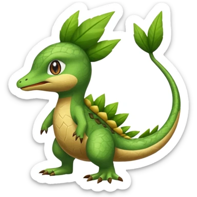 Larvitar-Sceptile-Snivy-hybrid-fusion (full body) sticker