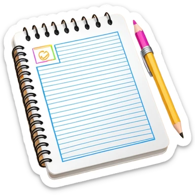 open notebook with design sketches sticker