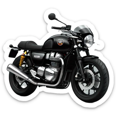 black triumph cafe racer sticker