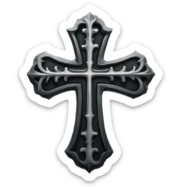 Gothic cross  sticker