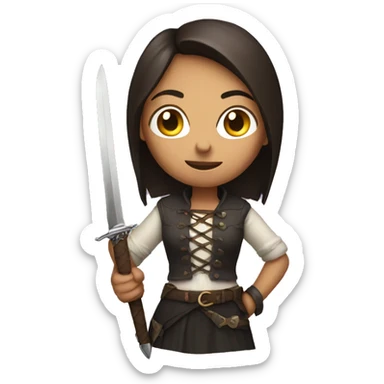 girl with daggers sticker