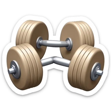 beige dumbbell, fitness equipment sticker