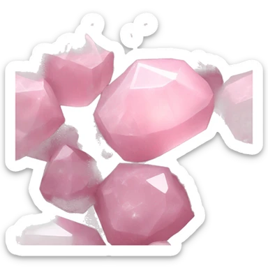 Rose quartz crystal cluster sticker