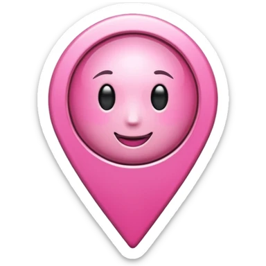 Pink location pin sticker