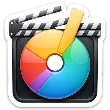 mac os icon physical film cinema sticker