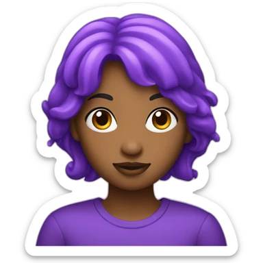 Pisces zodiac purple sticker