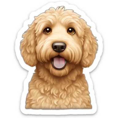 yellow Australian labradoodle sticker
