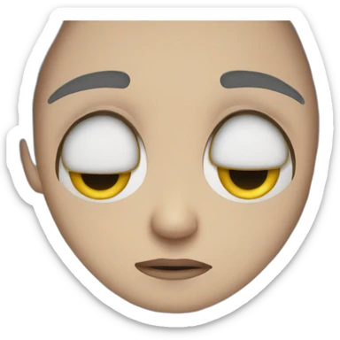 Sad emotional eyes full of tears sticker