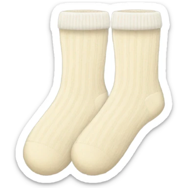 pair of cream socks sticker