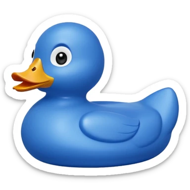 Blue rubber duck sticker