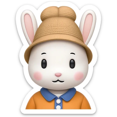 miffy with cute hat sticker