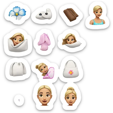 smiling girl with flowers sticker