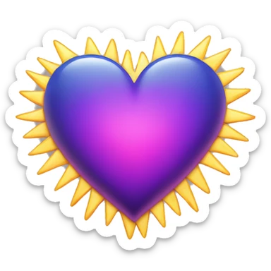 sunburst scale heart sticker