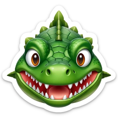 Crea un avión con cabeza de cocodrilo  sticker