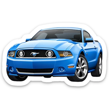 2010 blue Ford Mustang with no stripes  sticker