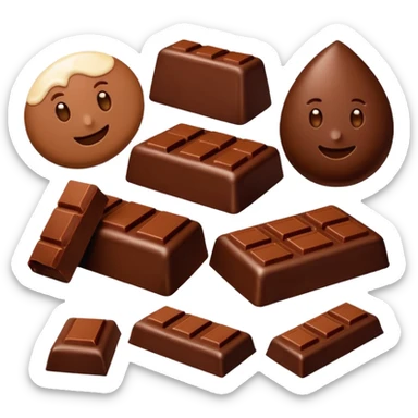 brown emojis of chocoate sticker