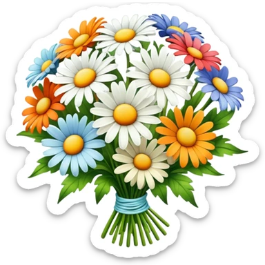 Daisy bouquet vintage  sticker