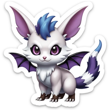 Shiny Furret-Absol-Noibat-Noivern-Hybrid (Full body) sticker