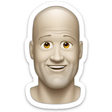 white skinned shaquille O'Neal sticker