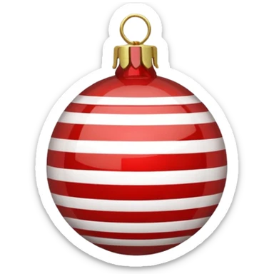 A Red Striped Ornament sticker
