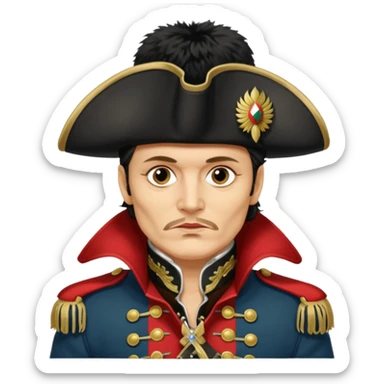 cinematic realistic Adam Ant dirty Hungarian Hussar'S JACKET with fur collar - stand and deliver! sticker
