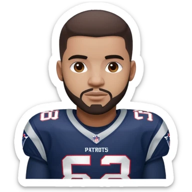 Drake Maye in patriots uniform sticker