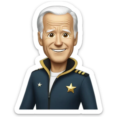 Joe Biden in a Star Trek uniform sticker