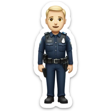 UK Police officer with stab vest - no hat full body sticker