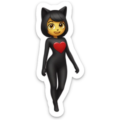Heart-shaped catsuit sticker