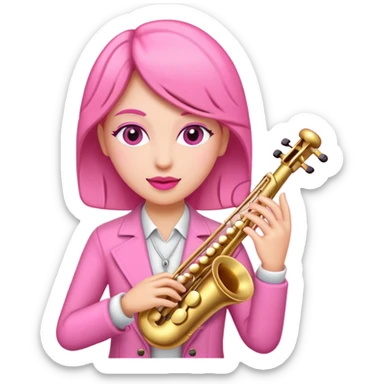 pink musician woman  sticker