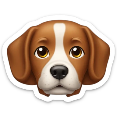 Perro salchicha marrón sticker