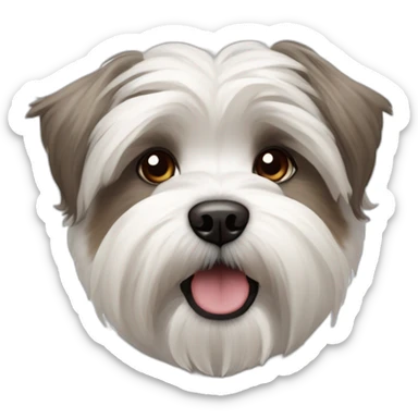 West Highland White terrier with brown/gray combination of a Shih-tzu and a Malthezer sticker