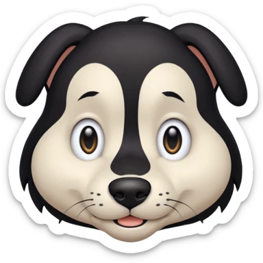 zoobie com cabelo preto wolfcut com olhos caidos sticker