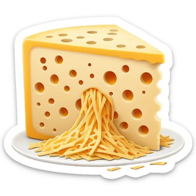 Grated cheese sticker