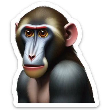 mandrill realist sticker