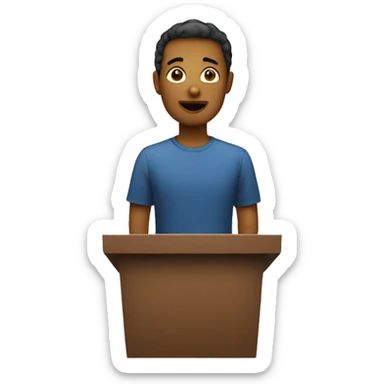 person speaking in public sticker