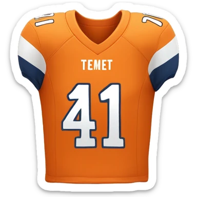 back of an orange football jersey with the number 11  sticker