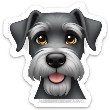 Perro Schnauzer sal y pimienta sticker