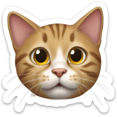 A tabby cat hype emote for twitch chat sticker