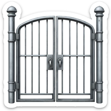 locked steel gate sticker