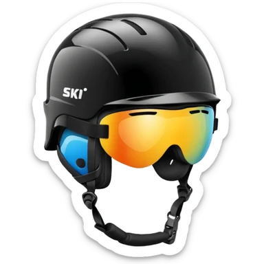 ski helmet without goggles sticker
