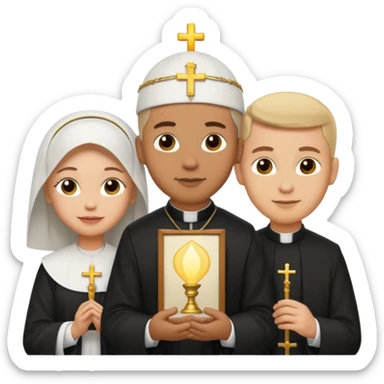 priest marrying a couple sticker