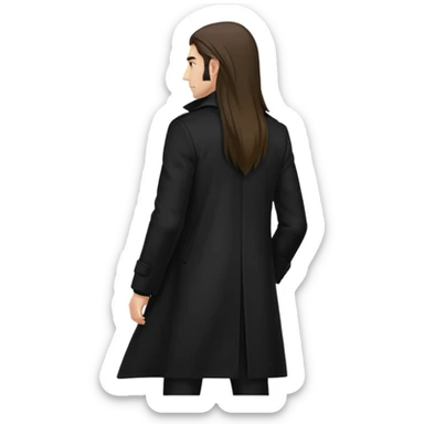 anonymous nongendered person standing ,view from the back sticker