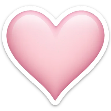 light pink heart sticker