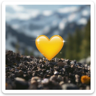 food heart emoji with sparkles sticker